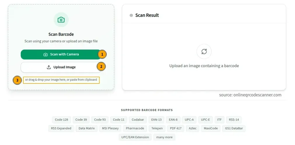 how to scan barcode online for free